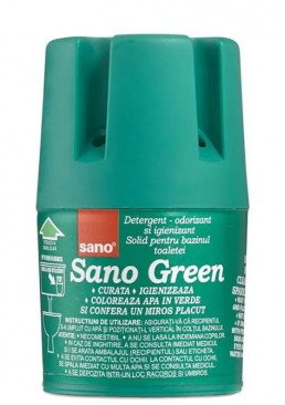 Блок в сливной бачок для чистки унитаза Sano Green, 150 г